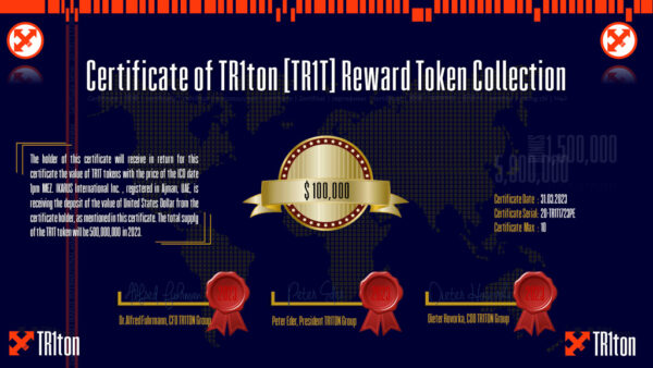 100000 Dollar TR1T Certifcate 2 of 10
