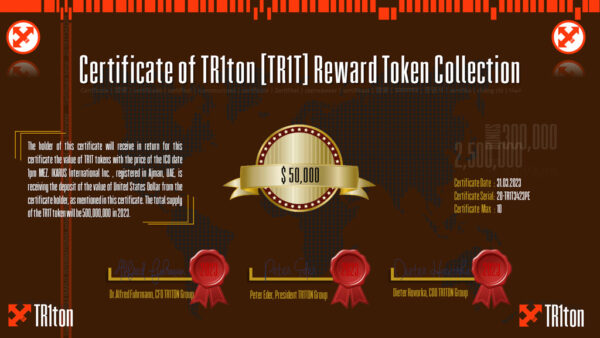 50000 Dollar TR1T Certifcate 4 of 10